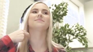 blowjob hot blonde teen aria banks takes big dick pounding
