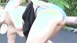 Gala And Bro Do Sixty Nine On A Trampoline - Gala And Guy Do Sixty Nine On A Trampoline two