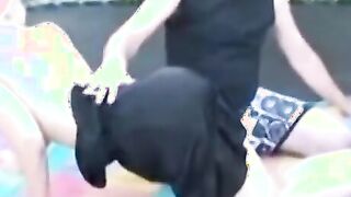 Gala And Bro Do Sixty Nine On A Trampoline - Gala And Guy Do Sixty Nine On A Trampoline two