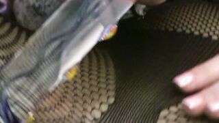 Tearing Open Her Fishnets - Chloe James