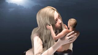 3D Giantess POV futa cum play