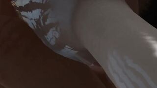 3D Giantess POV futa cum  Busty T