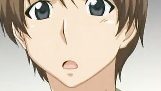 Busty hot lady helps younger guy to cum