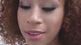 creampie hot black teen fucks older white dick in bathroom for facial