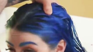 UNLEASH THE PORN FURY Squirting, Anal  Beyond! Blue Hair Jewelz Blu Takes Bath Time to NEW Heights!