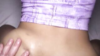 Hot masturbation before bareback anal