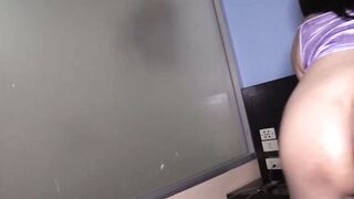 Hot masturbation before bareback anal