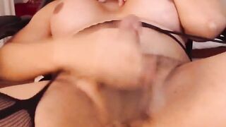 XXXXX UNLEASHING THE BEAST Massive Shemale Spitfire Sucks Dick, Flashes Tits, and Jerks Off in Sizzling Stockings XXXXX