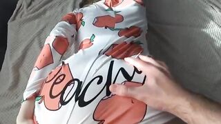 Morning Riding from Stepsister with Cum on Tits