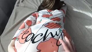 Morning Riding from Stepsister with Cum on Tits
