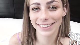 This slender cocksucker has green eyes and freckles