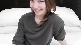 This slender cocksucker has green eyes and freckles