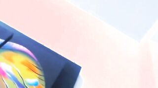 Ebony teen fucks stuck dildo on the wall on webcam