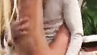 Nikita Von James fucking into the garage with her innie twat
