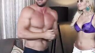 Aaliyah Love fucking in the couch with her boobs