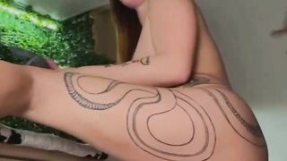 Hot couple fucking hard on cam with huge cock