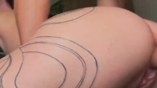Hot couple fucking hard on cam with huge cock