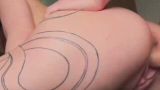 Hot couple fucking hard on cam with huge cock