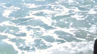 Tiny Mexican teen naked on the beach