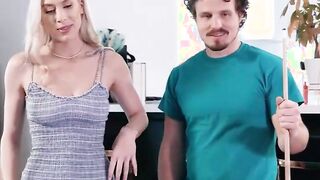 Strip pool leads to rough threesome sex