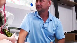Tattooed blonde Joey White getting a cream pie from mom's boyfriend this Valentine's Day.