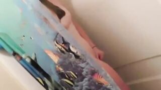 My stepdaughter caught with a mounted dildo