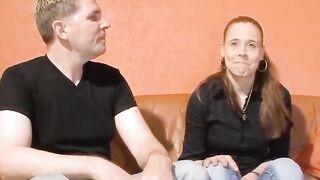 German women next door eighteen at real first time casting with stranger