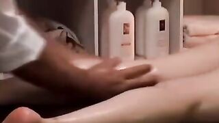 Japanese pretty teen enjoys her beauty treatment