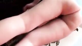 Japanese pretty teen enjoys her beauty treatment