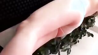 Japanese pretty teen enjoys her beauty treatment