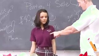 blowjob hot teen high school girl fucked by coach in classroom