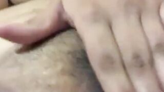 Lucia from Argentina plays with her hairy wet twat