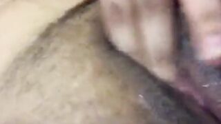 Lucia from Argentina plays with her hairy wet twat