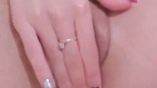 Hot Babe with nice big tits rides dildo