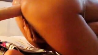 pounding my mounted dildo in doggystyle