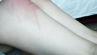 Caning teen slut Angel a butt full of welts