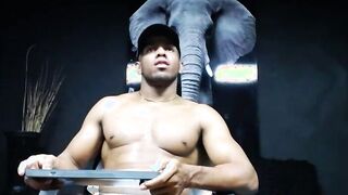 Goddess Black Muscle masturbating Part 3