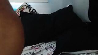 Slim amateur Latin babe vibrates cunt on webcam solo