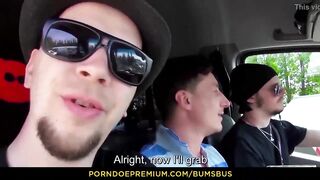 BUMS BUS - Wild public sex with horny European beauty
