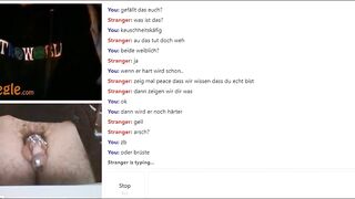 two Bombshell German girls, booty, g-string and boobies, chastity penis