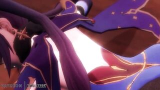 Genshin Impact - Mona's Xmas Gift [UNCENSORED ANIMATED 4K R-teenie MMD]