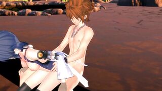 Sora Gets Dick Sucked by Aqua, Fucks her in the Water. Kingdom