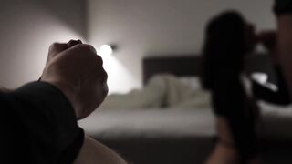 Turned On Cuckold Fiance Rides Huge Penis At A Swingers Club