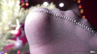 Black Nylon Soles by the Christmas Tree