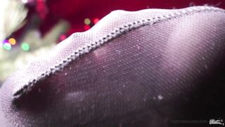 Black Nylon Soles by the Christmas Tree