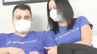cumshot the horny couple is not afraid of coronavirus