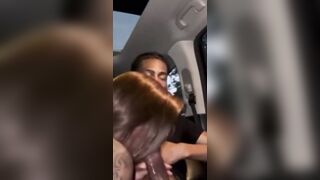 Ebony Slut Sucking BBC in Public
