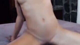 Naughty Petite Babe fucks her dildo for you