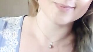 Blonde Chick sucks and fucks dildo