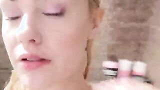 Busty Chick masturbates in the shower